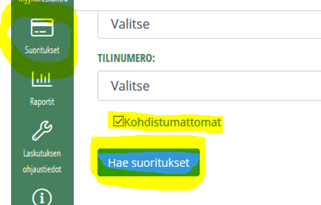 Hae kohdistumattomat